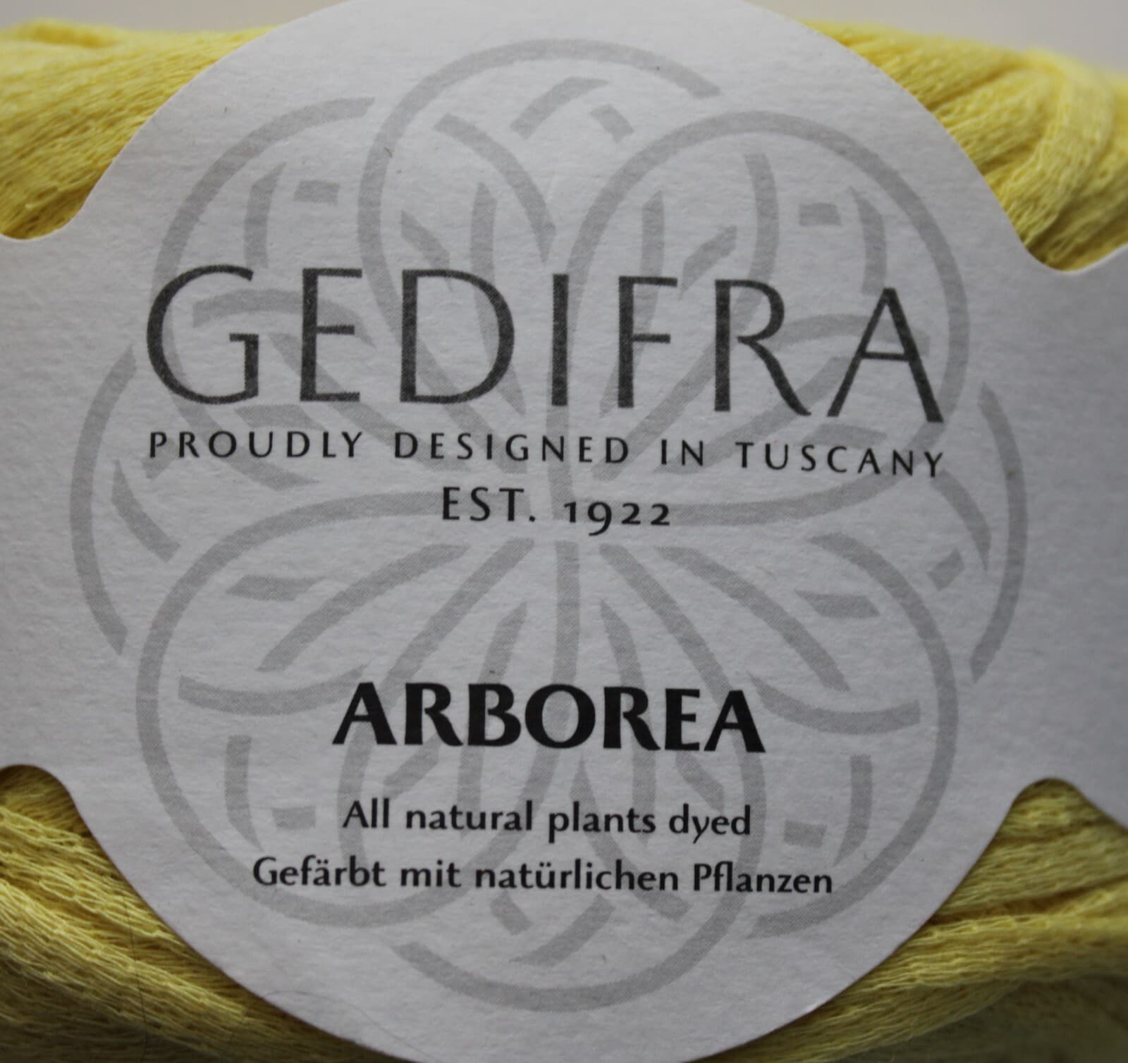 SALE Gedifra Arborea Yarn 100% Cotton Col 02205 Yellow 50g, 140m Vegan - Thumbnail 3