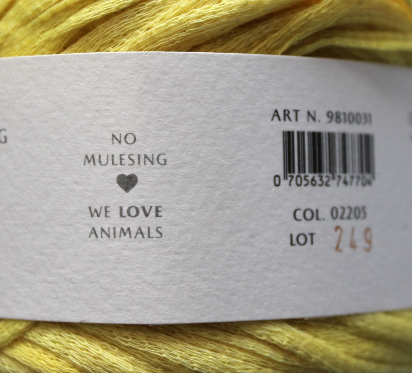 SALE Gedifra Arborea Yarn 100% Cotton Col 02205 Yellow 50g, 140m Vegan - Thumbnail 4