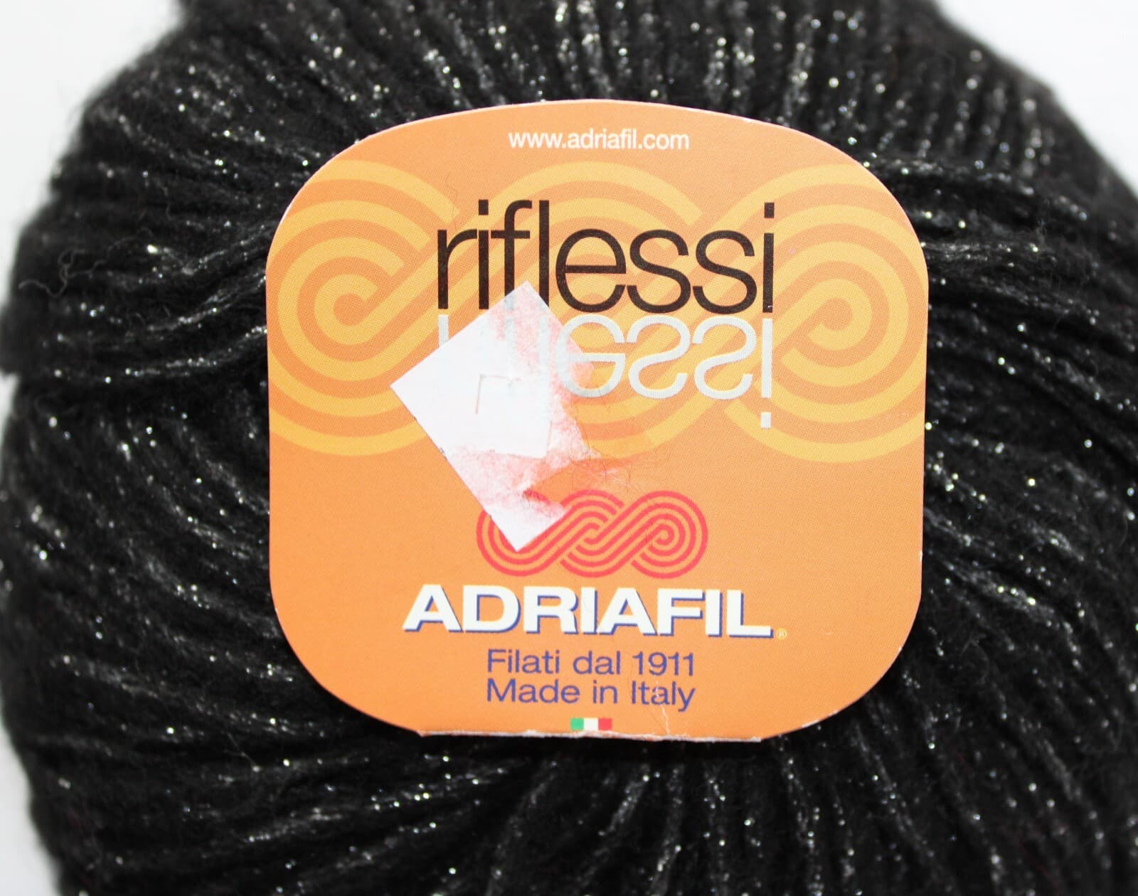 SALE Adriafil Riflessi Yarn Col 49Black w Silver 35% Wool 31% Acrylic 150m 50gr - Thumbnail 2