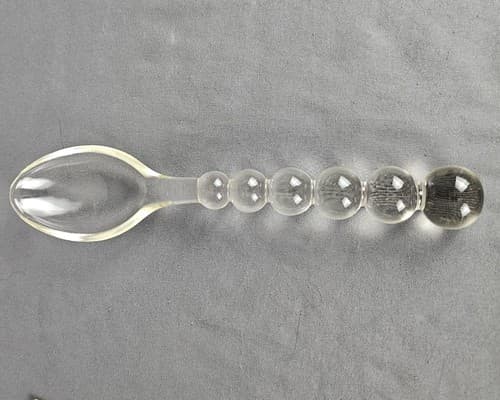 VINTAGE Imperial Glass CANDLEWICK FORK SPOON 2PC SALAD SET Excellent Condition - Thumbnail 6