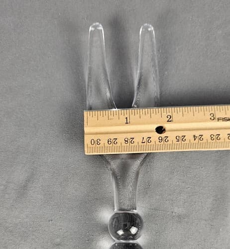 VINTAGE Imperial Glass CANDLEWICK FORK SPOON 2PC SALAD SET Excellent Condition - Thumbnail 5