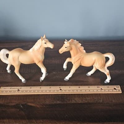 Set of 2 Palomino Horse Pony Foal Figurines Vintage - Thumbnail 11