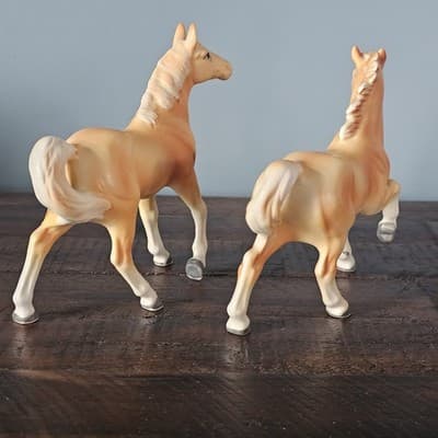 Set of 2 Palomino Horse Pony Foal Figurines Vintage - Thumbnail 6