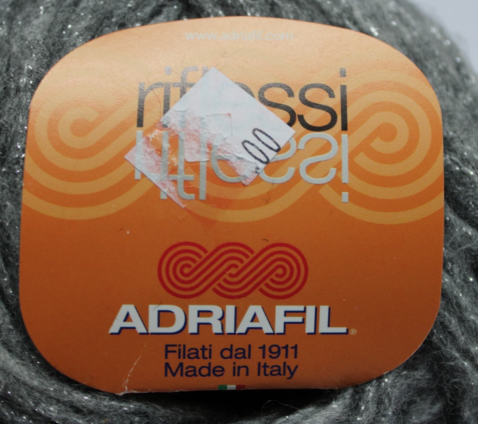 SALE Adriafil Riflessi Yarn Col 44 Gray w Silver 35% Wool 31% Acrylic 150m 50gr - Thumbnail 3