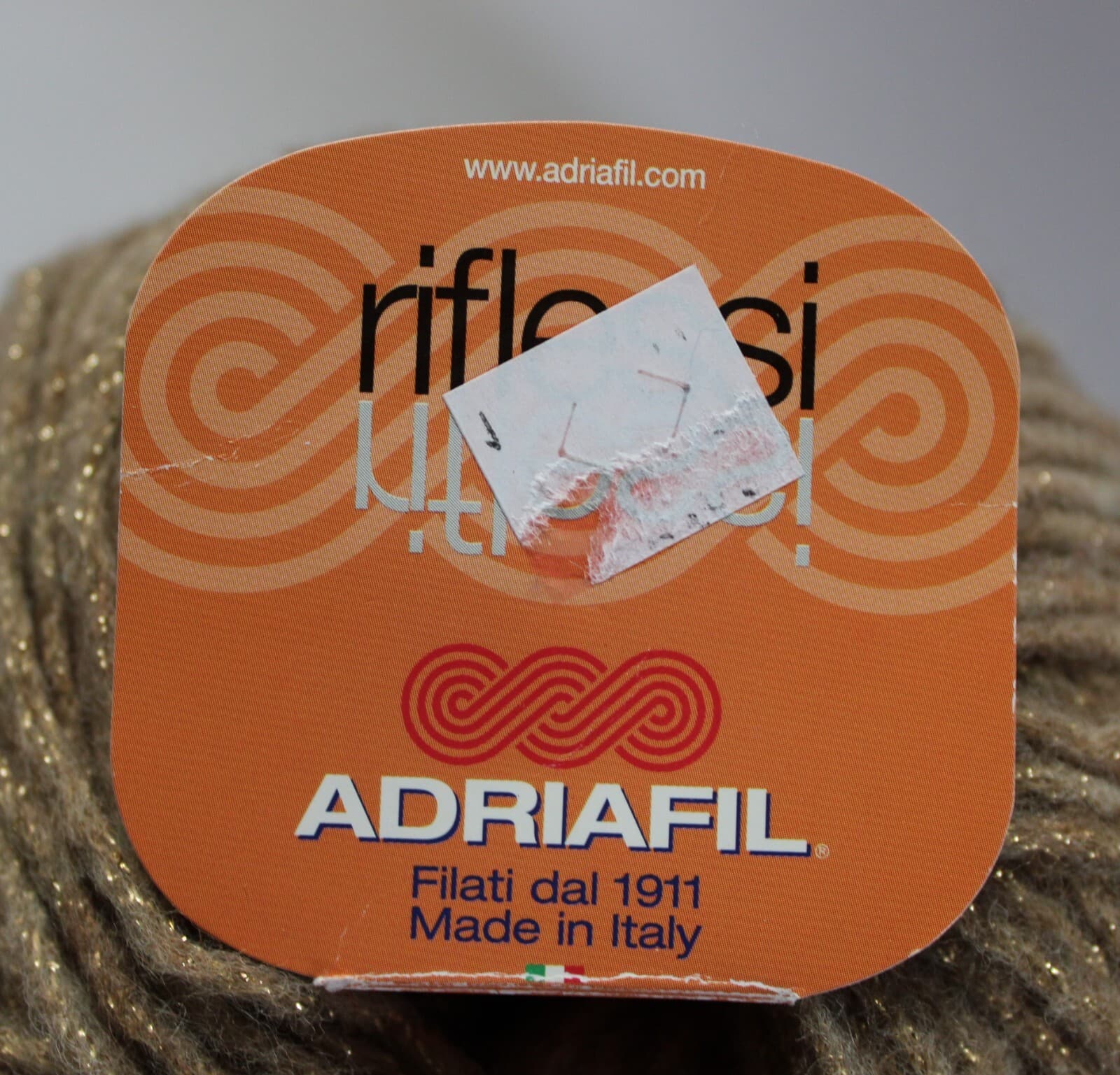 SALE Adriafil Riflessi Yarn Col 49 Beige w Gold 35% Wool 31% Acrylic 150m 50gr - Thumbnail 3