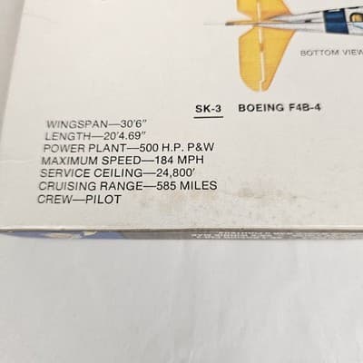 A.H.M #SK-3 Model kit Boeing F4B-4 Box opened 1/87 Kit Factory Sealed Series 1 - Thumbnail 4
