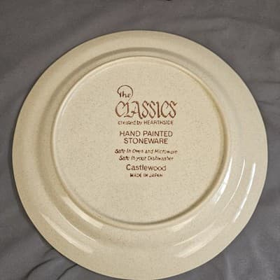 The Classics by Hearthside Castlewood Stoneware Dinner Plate & Salad Plate Vtg - Thumbnail 4