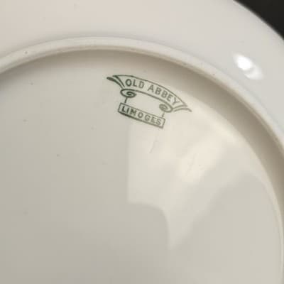 Old Abby Antique Limoges France Plate BM de M Coronet Hand Painted - Thumbnail 4