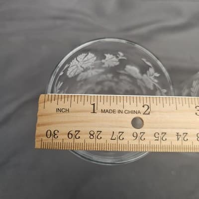 3 Vintage Libbey Glasses Clear with White Flowers 12oz. - Thumbnail 5
