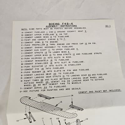 A.H.M #SK-3 Model kit Boeing F4B-4 Box opened 1/87 Kit Factory Sealed Series 1 - Thumbnail 8