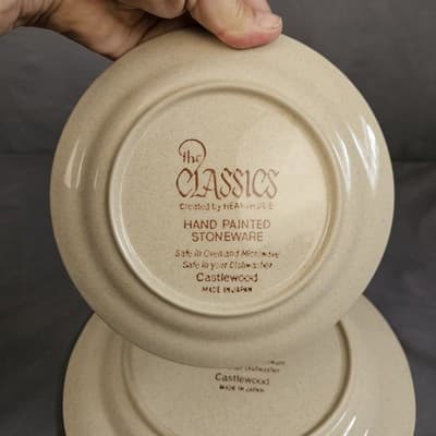 The Classics by Hearthside Castlewood Stoneware Dinner Plate & Salad Plate Vtg - Thumbnail 5