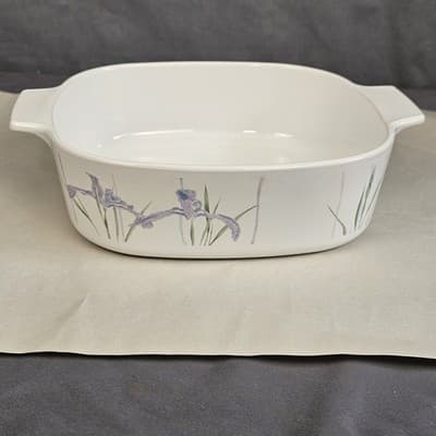 Corningware Purple Shadow Iris Floral Casserole Dish A-2-B , 2 Liter NO LID - Thumbnail 4