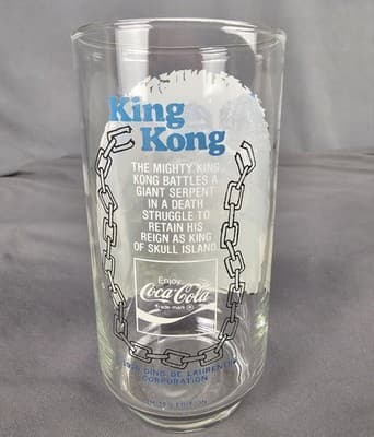 King Kong Skull Island Burger King Drinking Glass Vintage 1976 Coke Coca Cola - Thumbnail 3