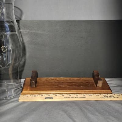 Vintage Glass Hurricane Vase Horizontal Display Center Piece 14" Long - Thumbnail 7