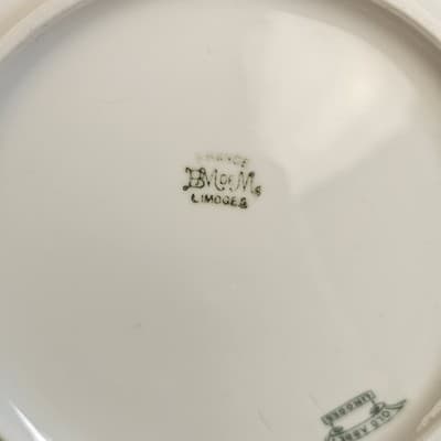 Old Abby Antique Limoges France Plate BM de M Coronet Hand Painted - Thumbnail 5