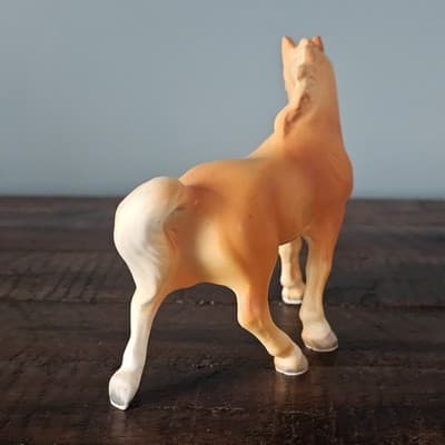 Vintage Small Palomino Horse Pony Figurine Mid Century 4" Tall Norcrest - Thumbnail 4