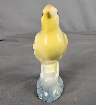 Vintage Art Deco Tufted Titmouse Bird Figurine vibrant colors - Thumbnail 5