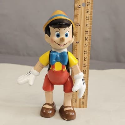 Disney Vintage Pinocchio Articulated Figure Movable 6” PVC Plastic Toy - Thumbnail 9