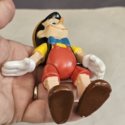 Disney Vintage Pinocchio Articulated Figure Movable 6” PVC Plastic Toy - Thumbnail 5