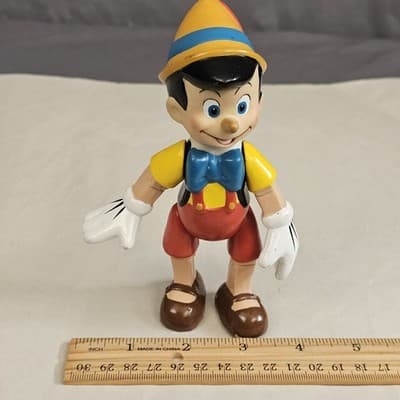 Disney Vintage Pinocchio Articulated Figure Movable 6” PVC Plastic Toy - Thumbnail 8