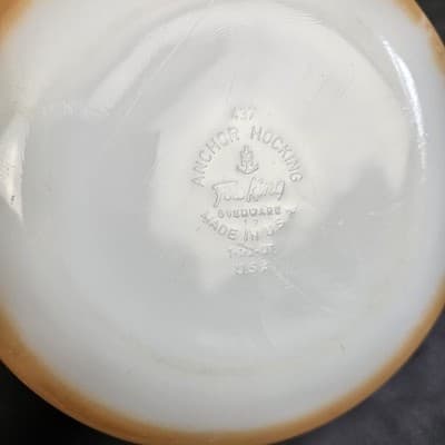 Vintage Fire King 437 USA Anchor Hocking Peach Luster Oven Ware Bowl 1.5 Quart - Thumbnail 4