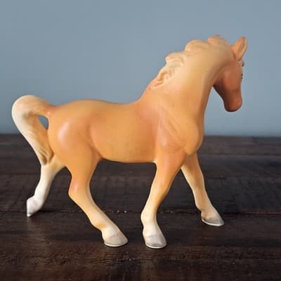 Vintage Small Palomino Horse Pony Figurine Mid Century 4" Tall Norcrest - Thumbnail 3