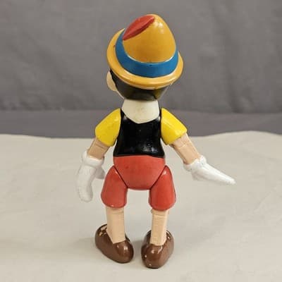 Disney Vintage Pinocchio Articulated Figure Movable 6” PVC Plastic Toy - Thumbnail 3