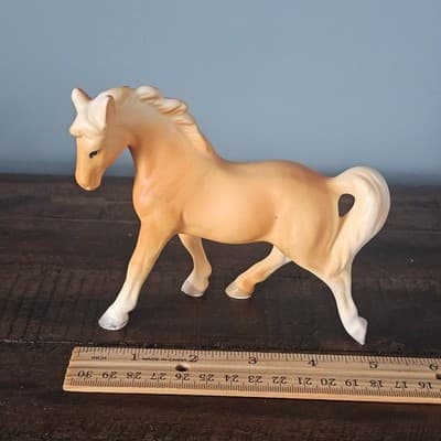 Vintage Small Palomino Horse Pony Figurine Mid Century 4" Tall Norcrest - Thumbnail 8