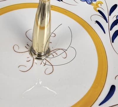 STANGL "Garland" Tidbit Dessert Serving Tray With Handle 10" Diameter - Thumbnail 5