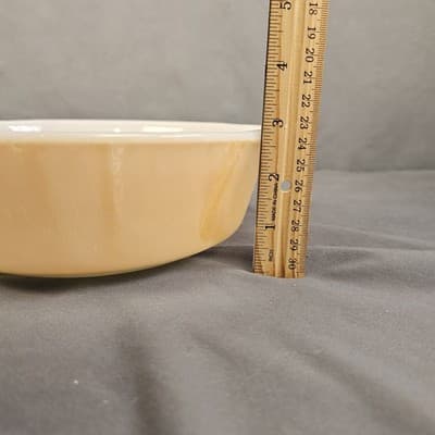 Vintage Fire King 437 USA Anchor Hocking Peach Luster Oven Ware Bowl 1.5 Quart - Thumbnail 7