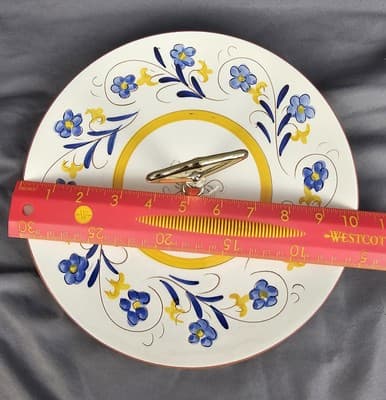 STANGL "Garland" Tidbit Dessert Serving Tray With Handle 10" Diameter - Thumbnail 4
