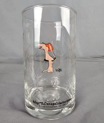 Vintage Arbys Collector B.C. Ice Age Comics Glass Tumblers Wiley Baseball Glass - Thumbnail 4