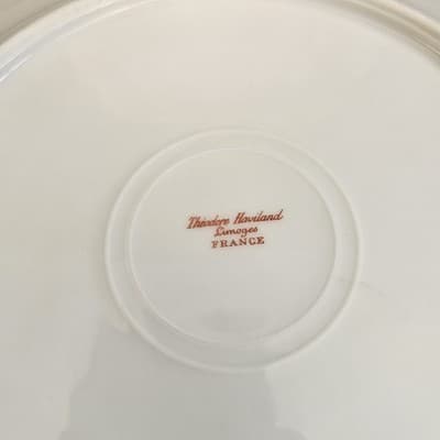 2 Antique Theodore Haviland Limoges Pink Roses Flower Plate 10" - France - Thumbnail 5