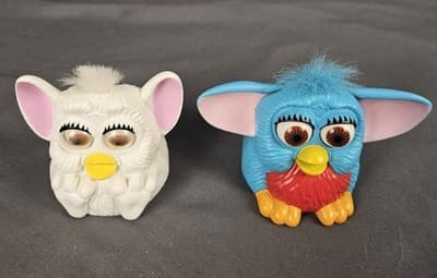 Vintage Furby McDonalds 1998 Figure Happy Meal Toy Lot Of 2 Collectibles - Thumbnail 2