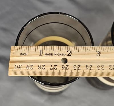 Set of 2 Libbey Striped Brown and Tan 1970's Retro Glasses Tumblers 16oz - Thumbnail 6