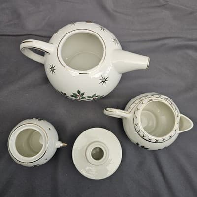 Madison & Max at Home Teapot Set Holly Collection Sugar Creamer Stackable 9" - Thumbnail 6