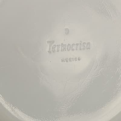 Termocrisa Milk Glass Baking Dish Casserole Blue Flowers w Lid 7.5" x 2.25 Deep - Thumbnail 5