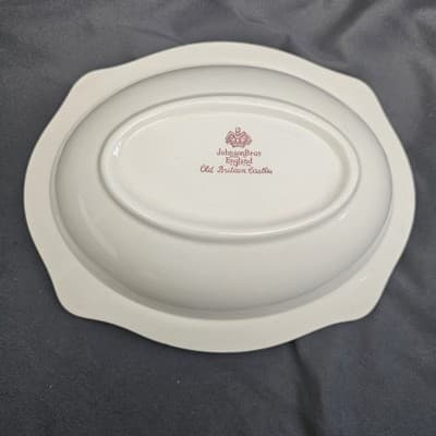 Johnson Brothers Old Britain Castles Pink Red Oval Vegetable Bowl - England - Thumbnail 4