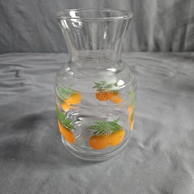 Vintage Anchor Hocking Orange Juice Carafe 7" Tall