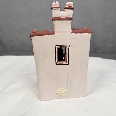 Vintage Peruvian Folk Art Village House KCK Handcrafted Artisan Terracotta - Thumbnail 4