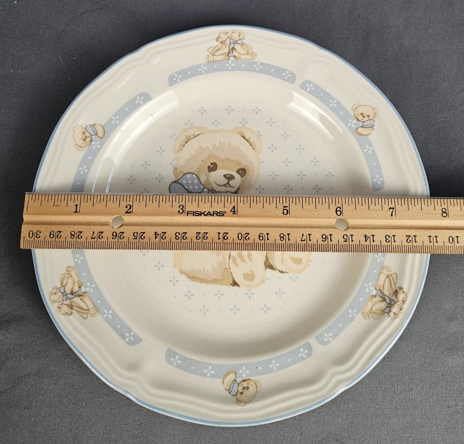 Vintage Tienshan Stoneware Theodore Bear Dinner Plate 7.75" - Thumbnail 4