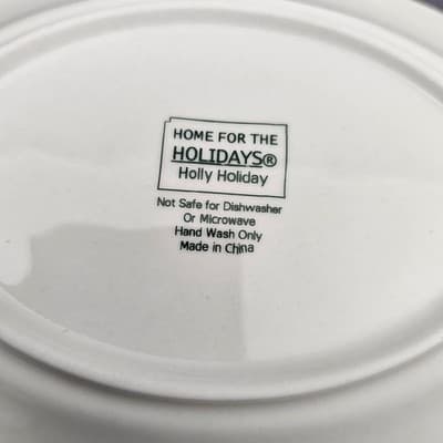 Holly Holiday Home for the Holidays Gravy Boat and Plate - Thumbnail 6