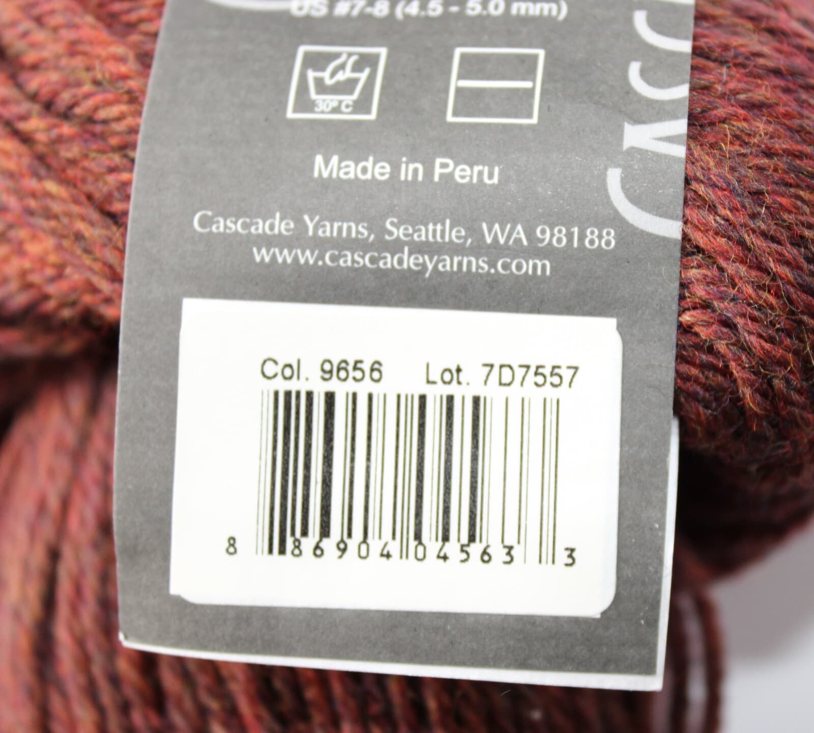 Cascade Farms Yarn Cascade 220 Heathers Col 9656 Brown 100% Wool 100g 220yd - Thumbnail 4