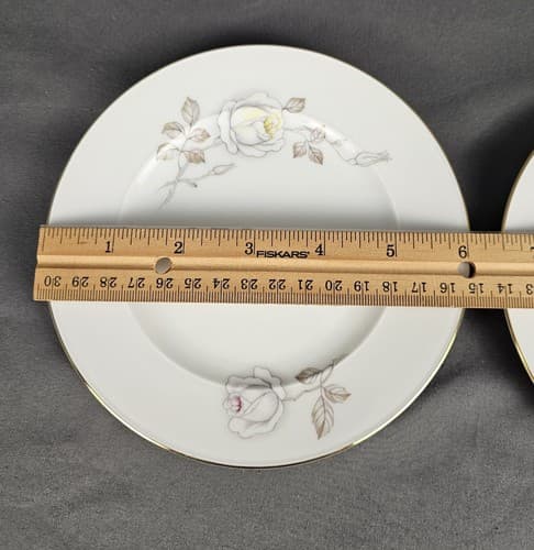 Johann Haviland Bavaria SWEETHEART ROSE Bread Plate Excellent 6" Vtg Set of 2 - Thumbnail 4