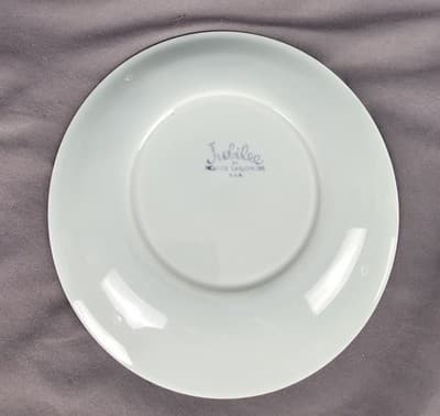 Homer Laughlin Jubilee 6 1/4" Dessert Plate Celadon Green Vintage - Thumbnail 4