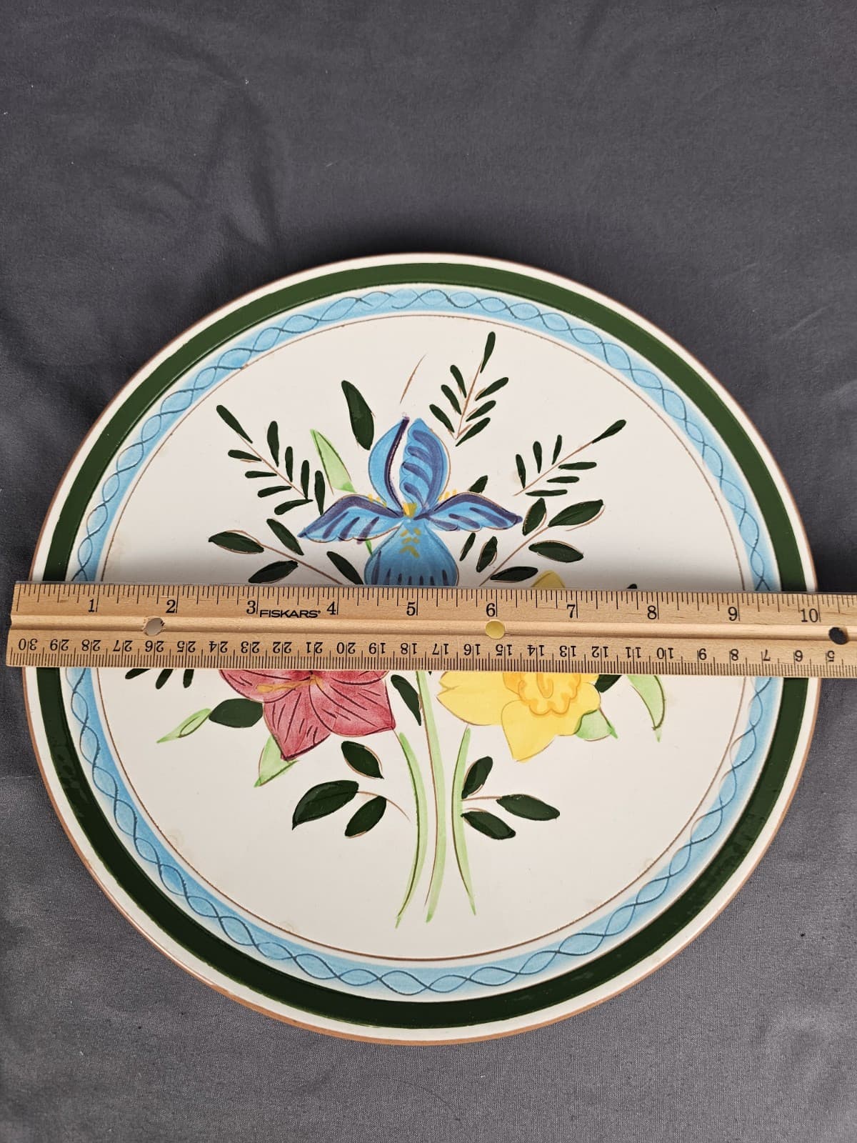 Stangl Pottery Country Garden Floral Dinner Plate Hand Painted Floral USA 10" - Thumbnail 2