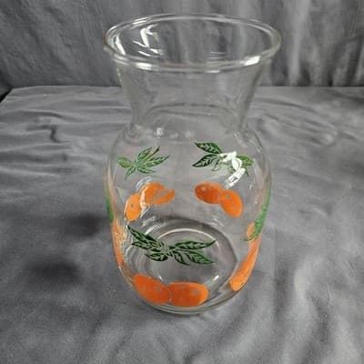 Vintage Anchor Hocking Orange Juice Carafe 8" Tall - Thumbnail 2