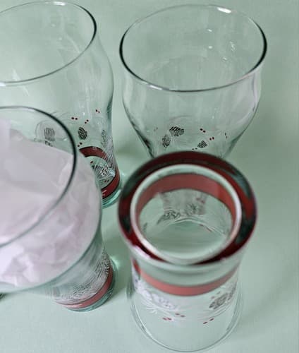 Coca Cola Christmas Holiday Pinecone Design Set of 6 - Drinking Glasses - Thumbnail 4