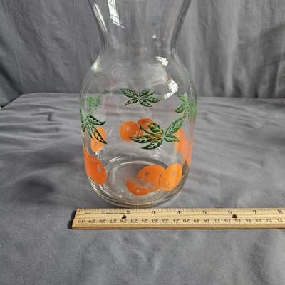 Vintage Anchor Hocking Orange Juice Carafe 8" Tall - Thumbnail 7