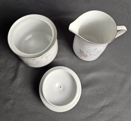 Johann Haviland China SWEETHEART ROSE Cream & Sugar/Lid EXCELLENT Vtg - Thumbnail 3